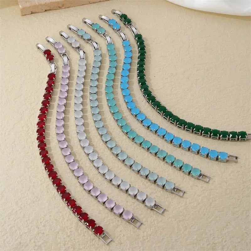 Promotion Gold Plated 18 k Multiple Colors Powder Zirconia Bracelet