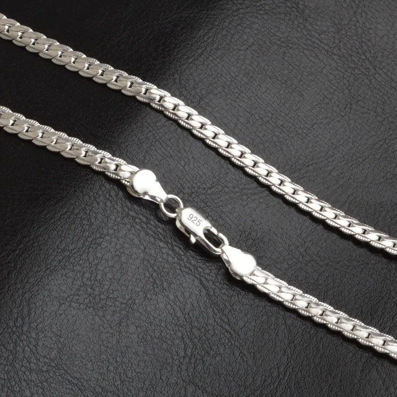 925 Sterling Silver Luxury Brand Design Noble Necklace Chain For Woman