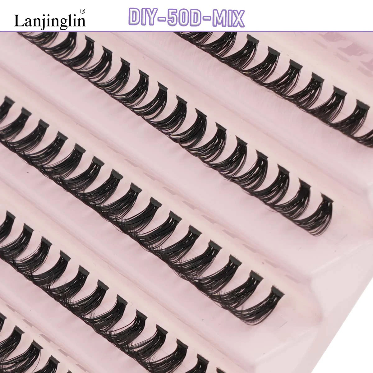 10Rows Individual Lashes Kit Natural Long DIY Cluster Eyelashes with Lash Bond and Seal Extension Kit