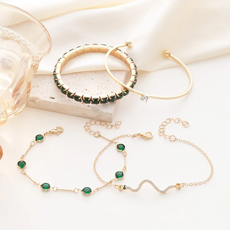 Gemstone Bracelet Set for Women's Jewelry