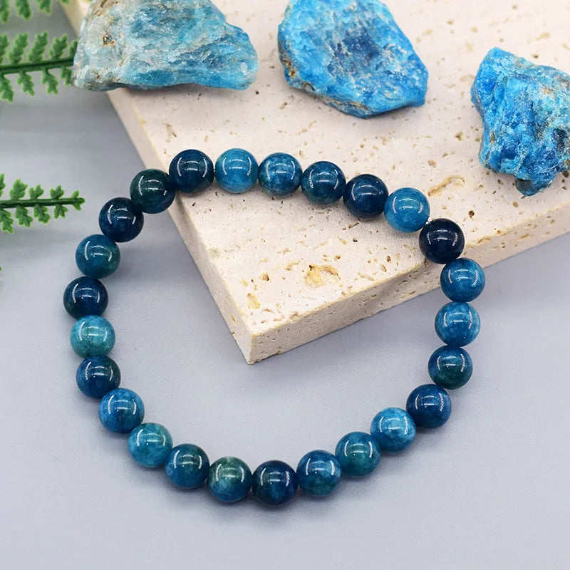 Blue Apatite Beads Bracelets