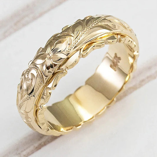 Gold color Rose Flower Ring