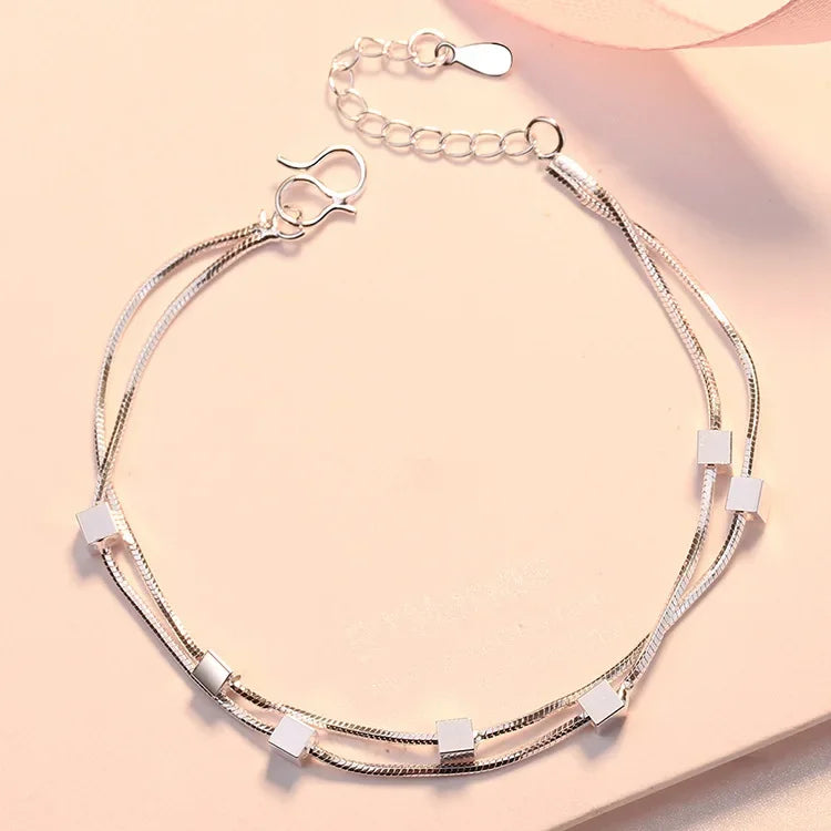 New 925 Sterling Silver Bracelets  High Quality