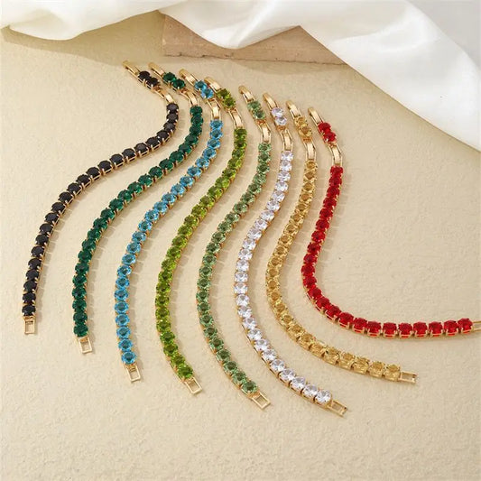 Promotion Gold Plated 18 k Multiple Colors Powder Zirconia Bracelet