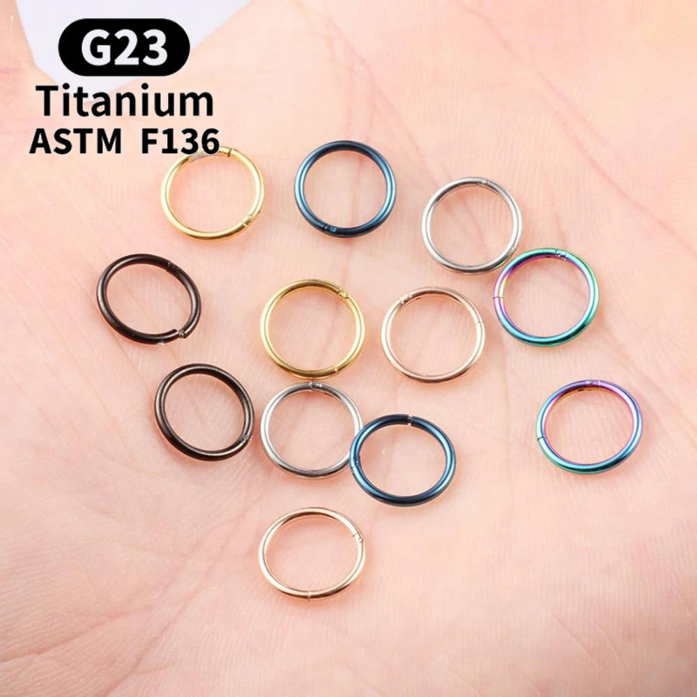 Titanium Nose Rings Mixed Color Body Clips Hoop For Women