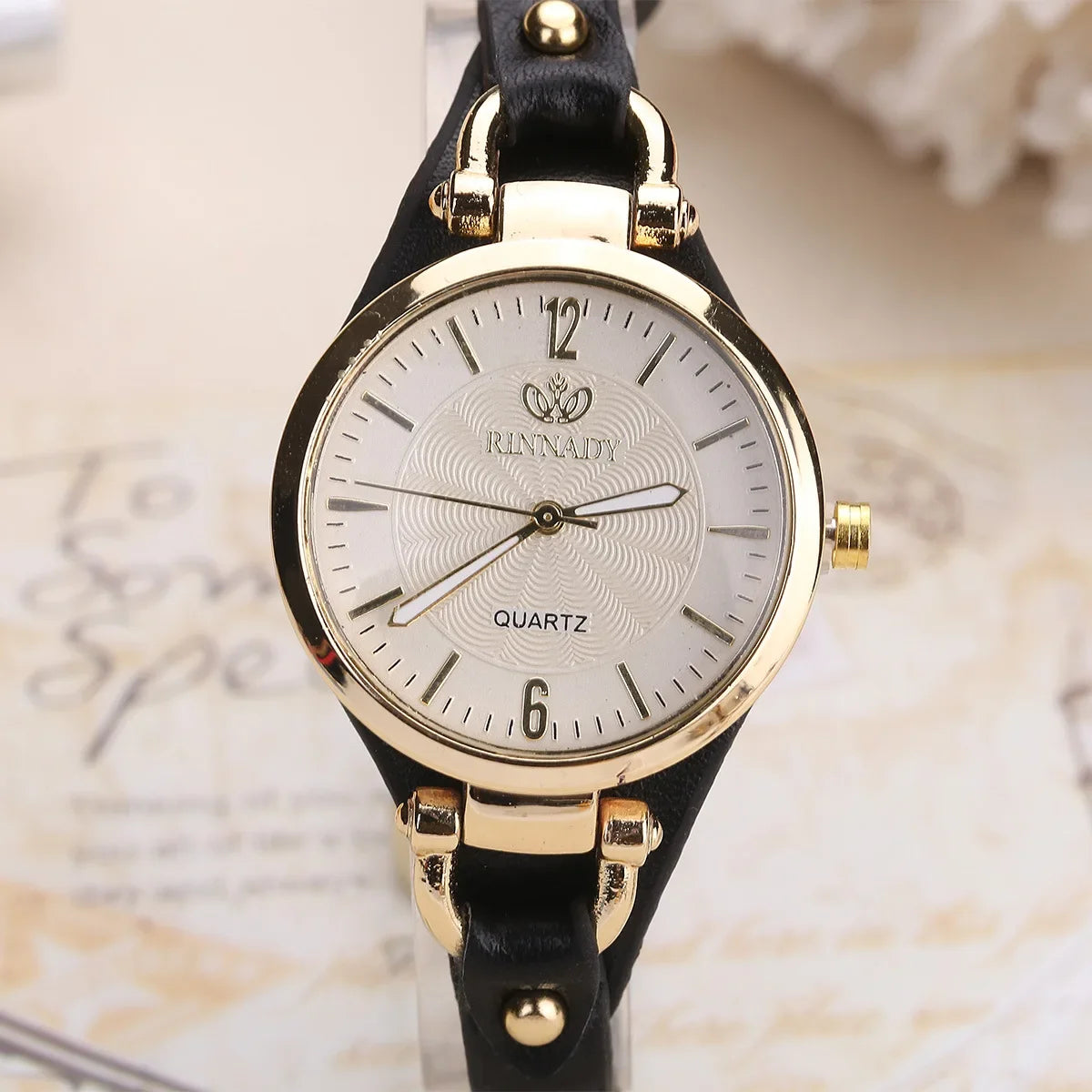 Quartz Watch Women PU Leather, 2024