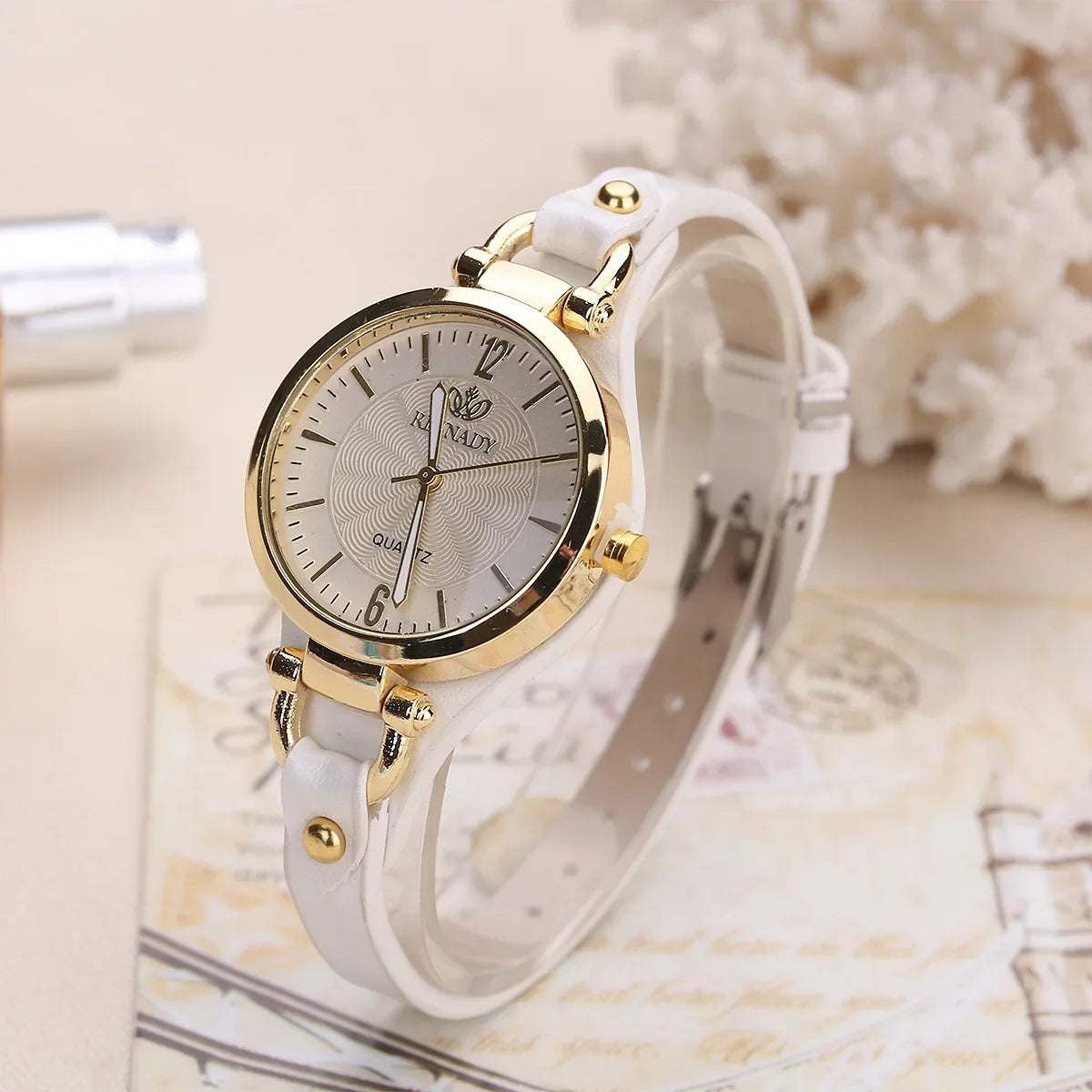 Quartz Watch Women PU Leather, 2024