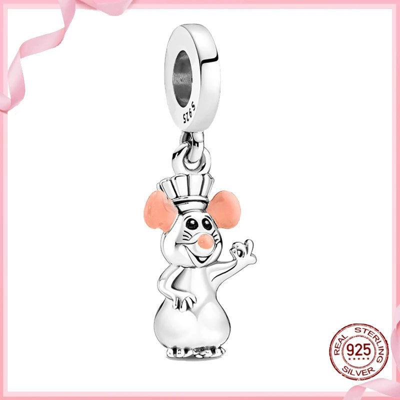 DISNEY HEROCROSS Alliance Mickey Mouse Minnie Plata De Ley 925 Silver Charms Beads Fit Pandora 925 Bracelets Jewelry DIY Gifts