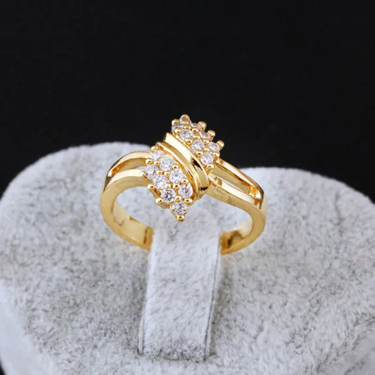 14K Gold Diamond Charm Lady Rings