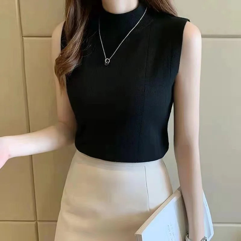 Korean Fashion Ladies Tops Spring New Summer Women Tops Casual Clothes Sleeveless