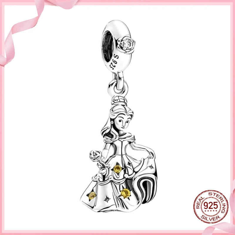 DISNEY HEROCROSS Alliance Mickey Mouse Minnie Plata De Ley 925 Silver Charms Beads Fit Pandora 925 Bracelets Jewelry DIY Gifts