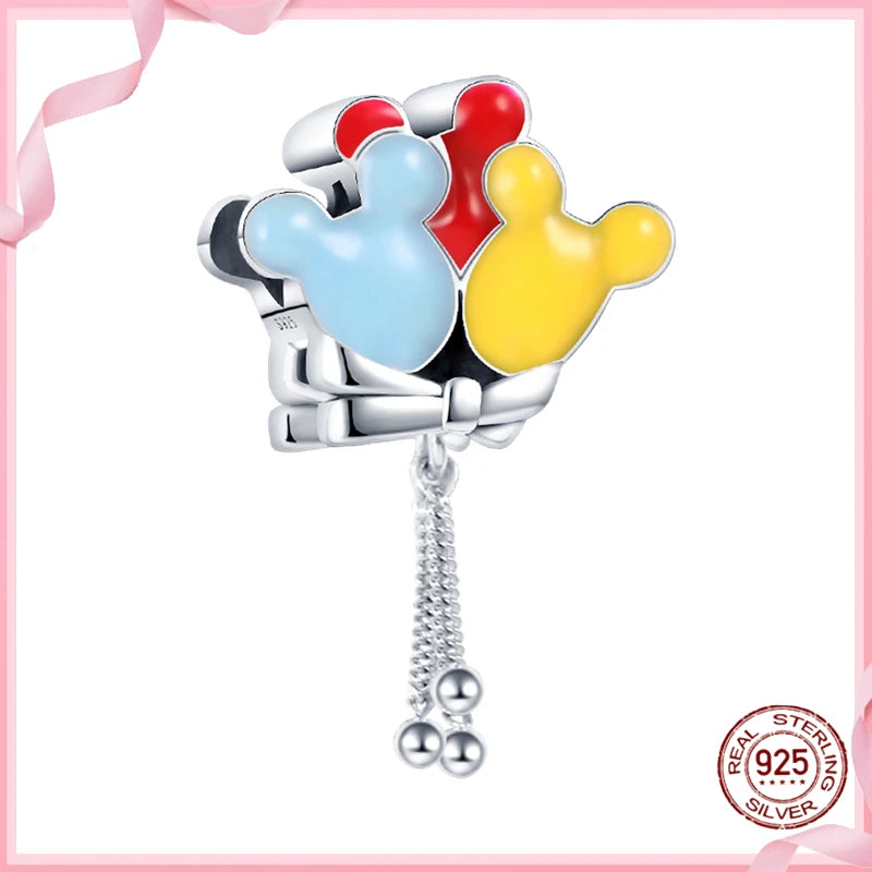 DISNEY HEROCROSS Alliance Mickey Mouse Minnie Plata De Ley 925 Silver Charms Beads Fit Pandora 925 Bracelets Jewelry DIY Gifts