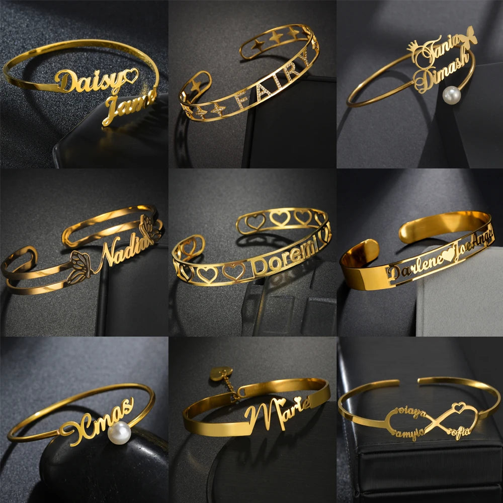 Akizoom Personalized Custom Name Bracelets