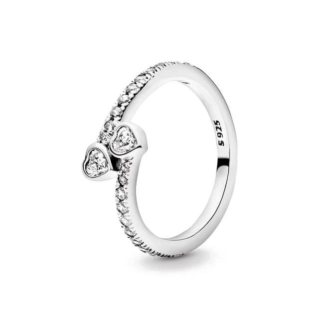 925 Sterling Silver Heart Rings For Women