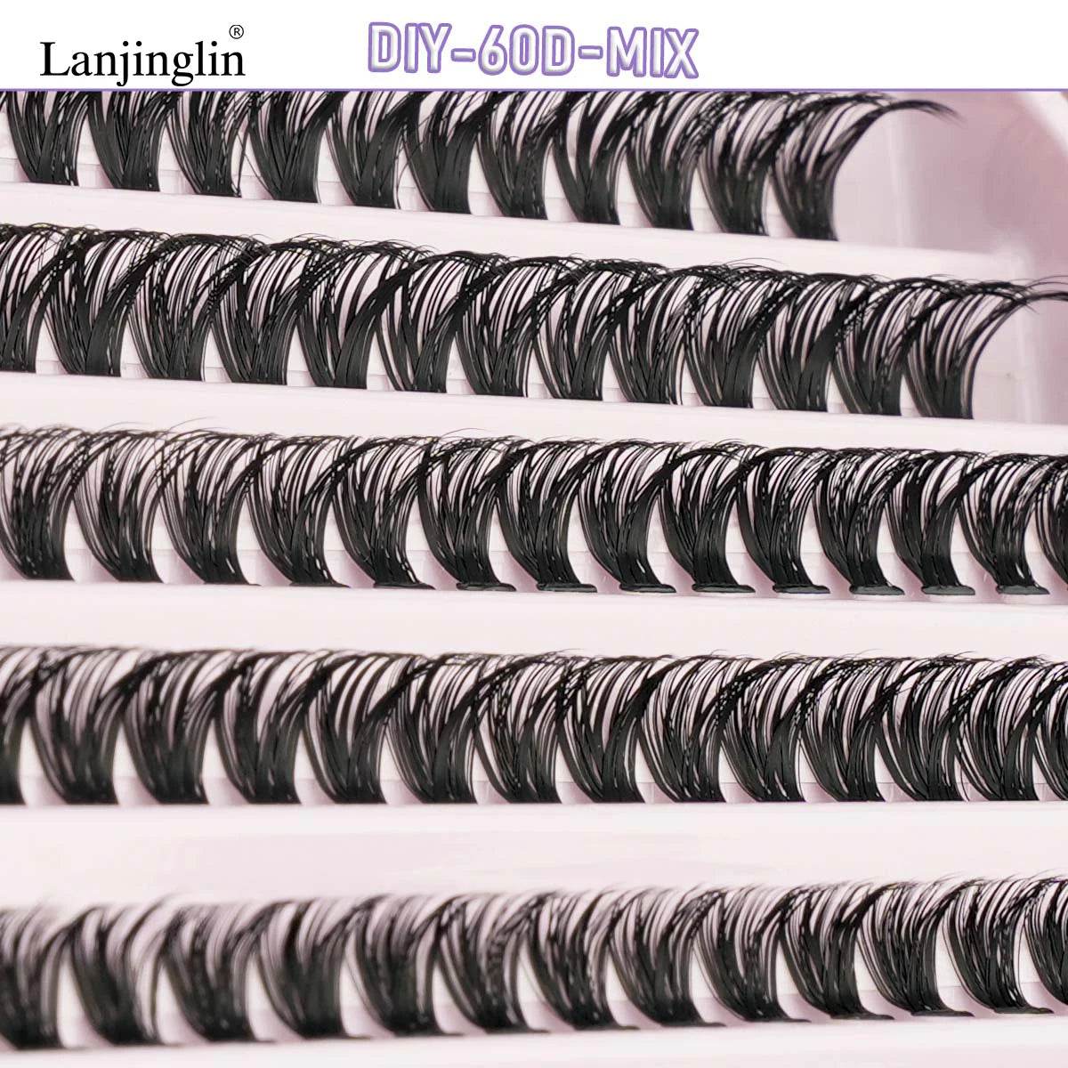 10Rows Individual Lashes Kit Natural Long DIY Cluster Eyelashes with Lash Bond and Seal Extension Kit