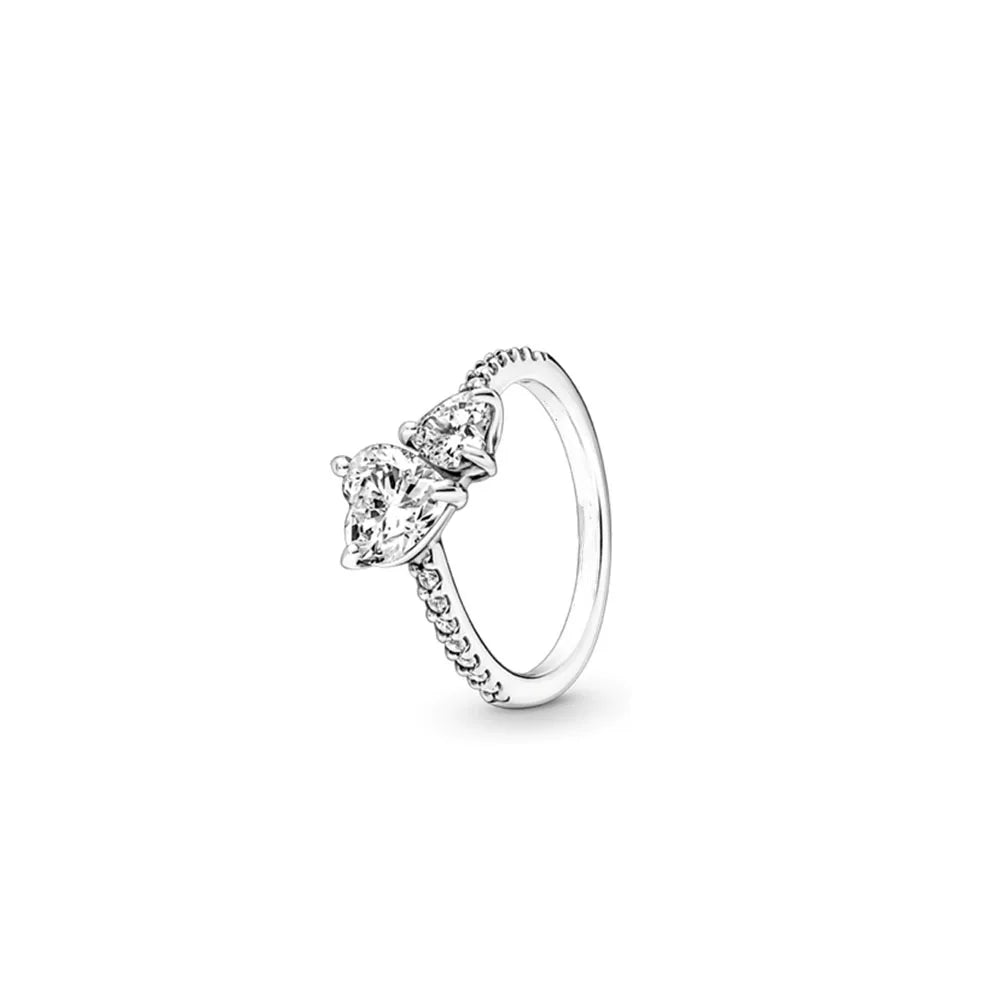 925 Sterling Silver Heart Rings For Women