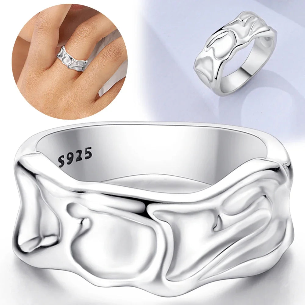 New 925 Sterling Silver Rings Heart Daisy Flower for Women