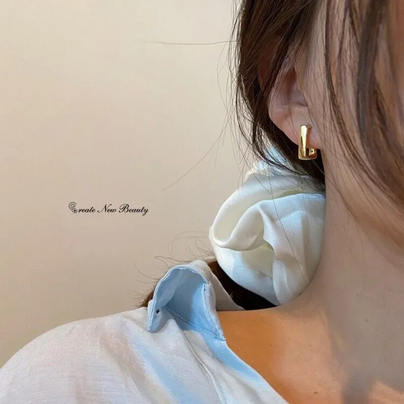 U-Shape Hoop Earrings for Women