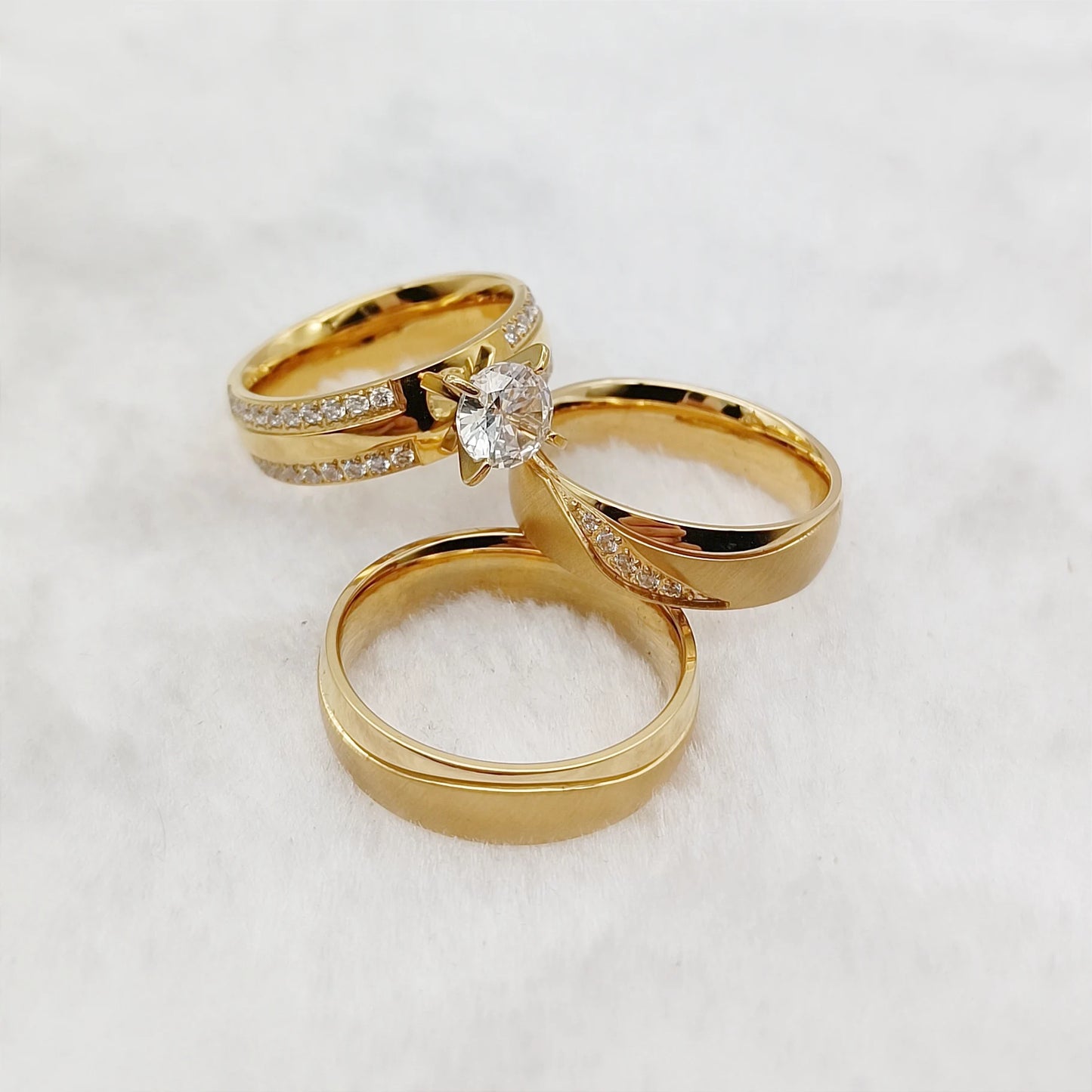 3PCS Bridal Promise Wedding Engagement Rings Sets