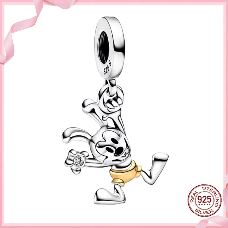 DISNEY HEROCROSS Alliance Mickey Mouse Minnie Plata De Ley 925 Silver Charms Beads Fit Pandora 925 Bracelets Jewelry DIY Gifts