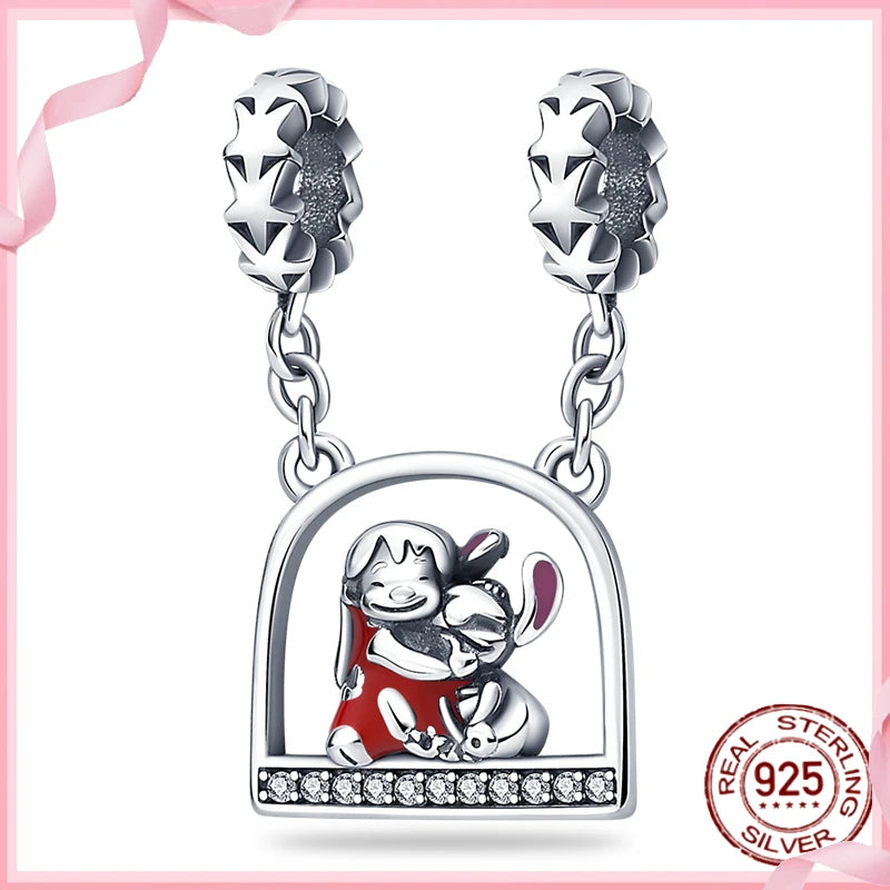 DISNEY HEROCROSS Alliance Mickey Mouse Minnie Plata De Ley 925 Silver Charms Beads Fit Pandora 925 Bracelets Jewelry DIY Gifts