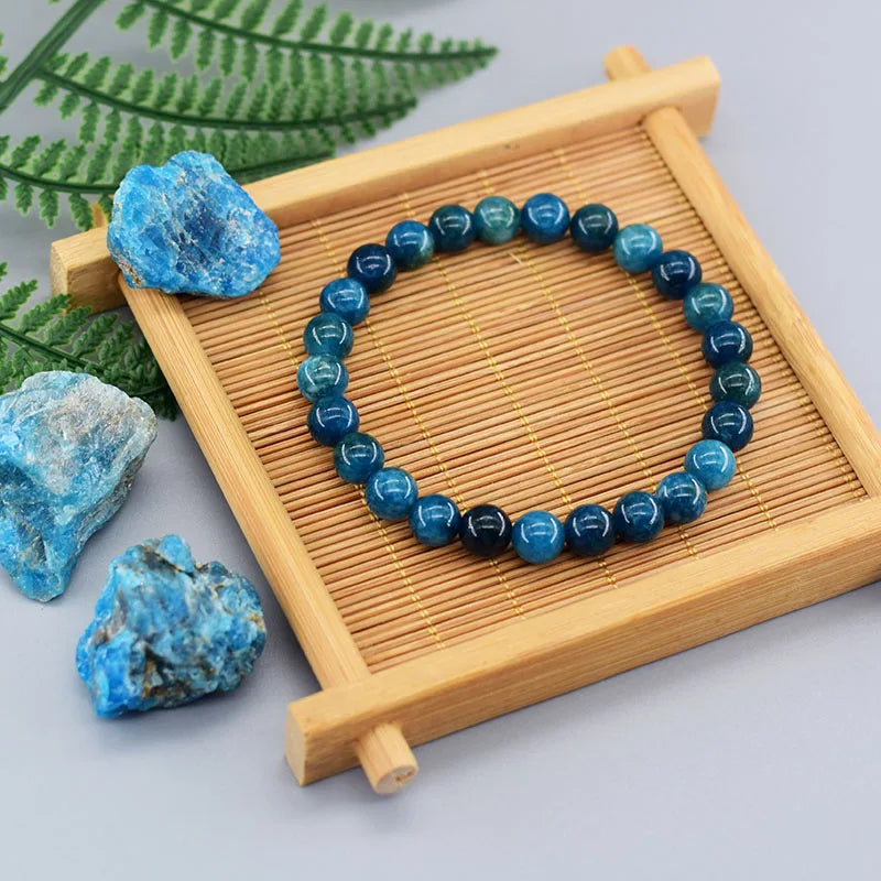 Blue Apatite Beads Bracelets