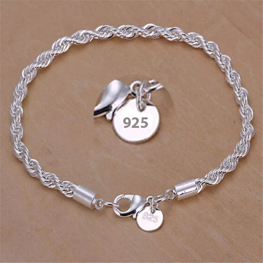 New High quality 925 Sterling Silver Bracelets