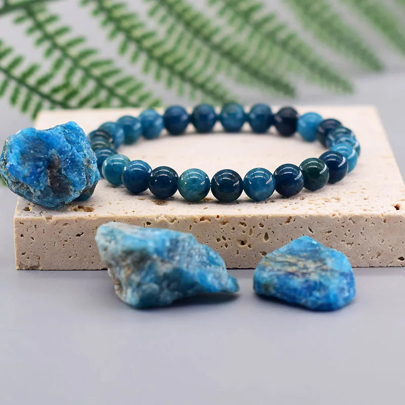 Blue Apatite Beads Bracelets