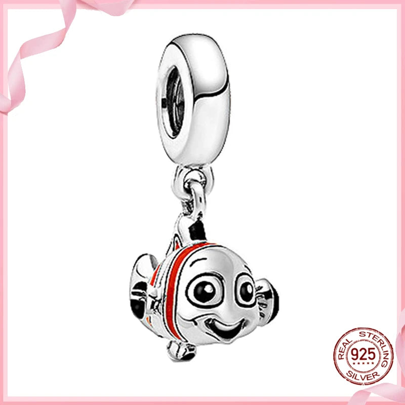 DISNEY HEROCROSS Alliance Mickey Mouse Minnie Plata De Ley 925 Silver Charms Beads Fit Pandora 925 Bracelets Jewelry DIY Gifts