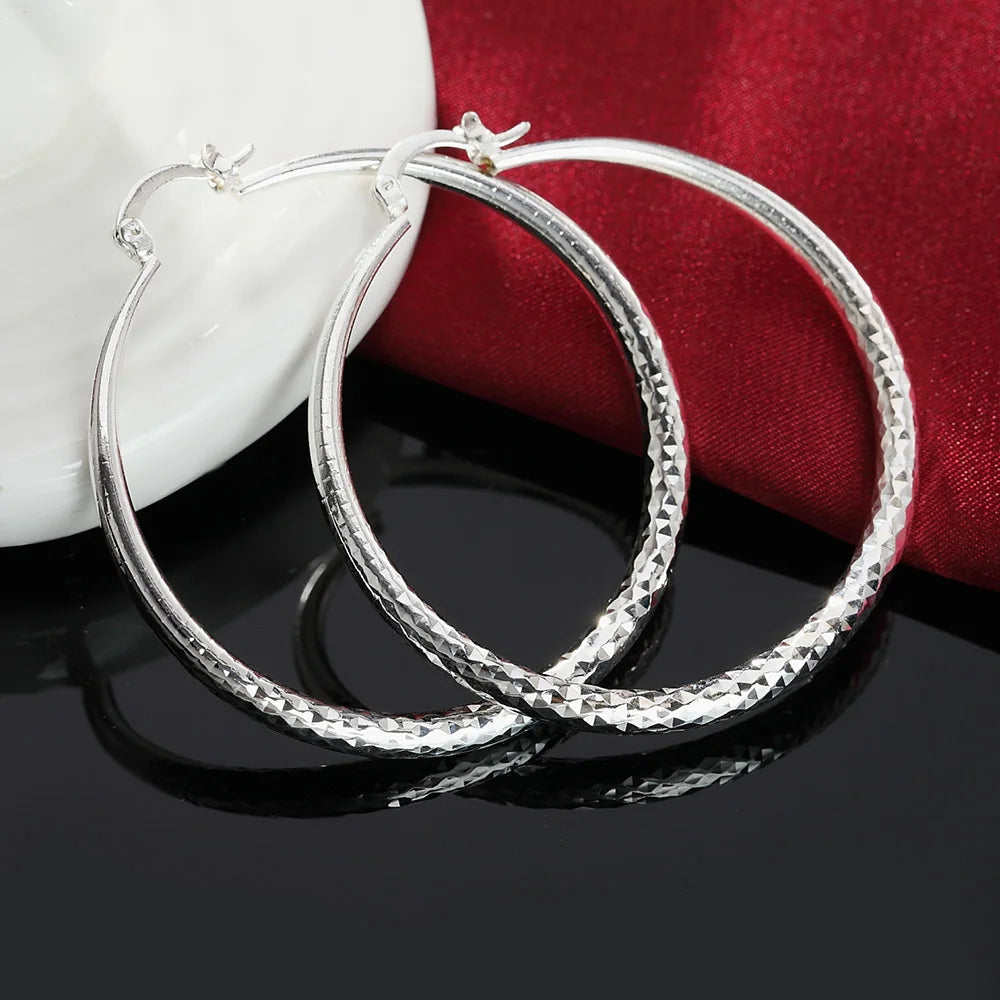 Silver hoop Earrings for Women