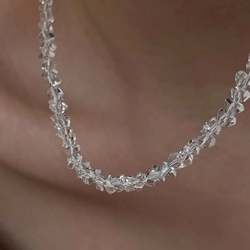 Crystal Beaded Choker Necklace for Women