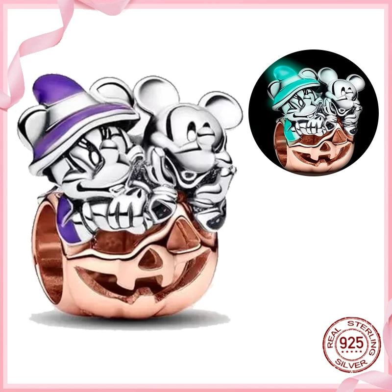 DISNEY HEROCROSS Alliance Mickey Mouse Minnie Plata De Ley 925 Silver Charms Beads Fit Pandora 925 Bracelets Jewelry DIY Gifts