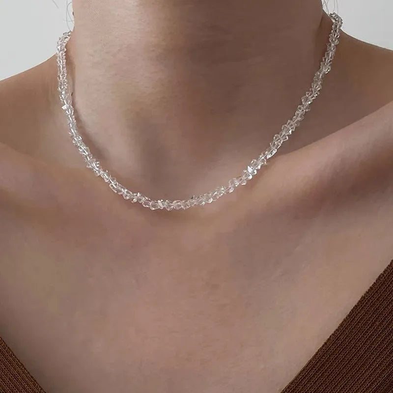 Crystal Beaded Choker Necklace for Women