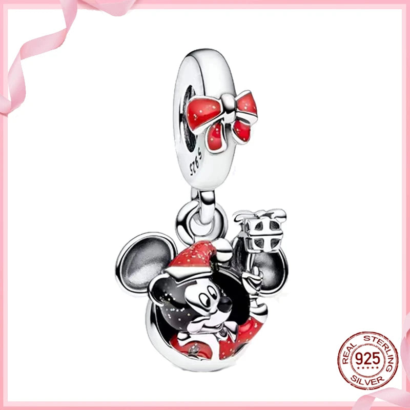 DISNEY HEROCROSS Alliance Mickey Mouse Minnie Plata De Ley 925 Silver Charms Beads Fit Pandora 925 Bracelets Jewelry DIY Gifts