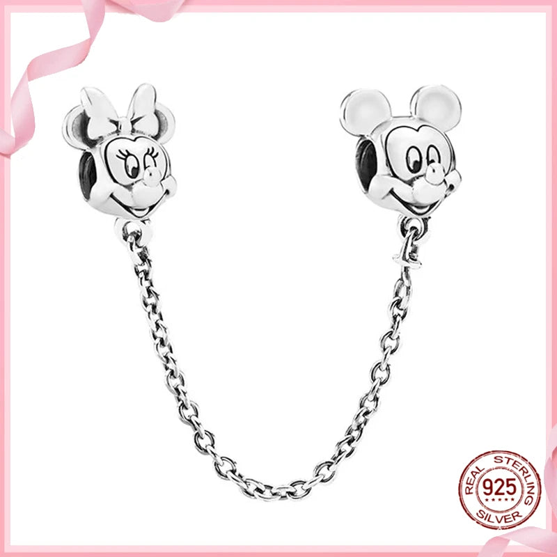 DISNEY HEROCROSS Alliance Mickey Mouse Minnie Plata De Ley 925 Silver Charms Beads Fit Pandora 925 Bracelets Jewelry DIY Gifts