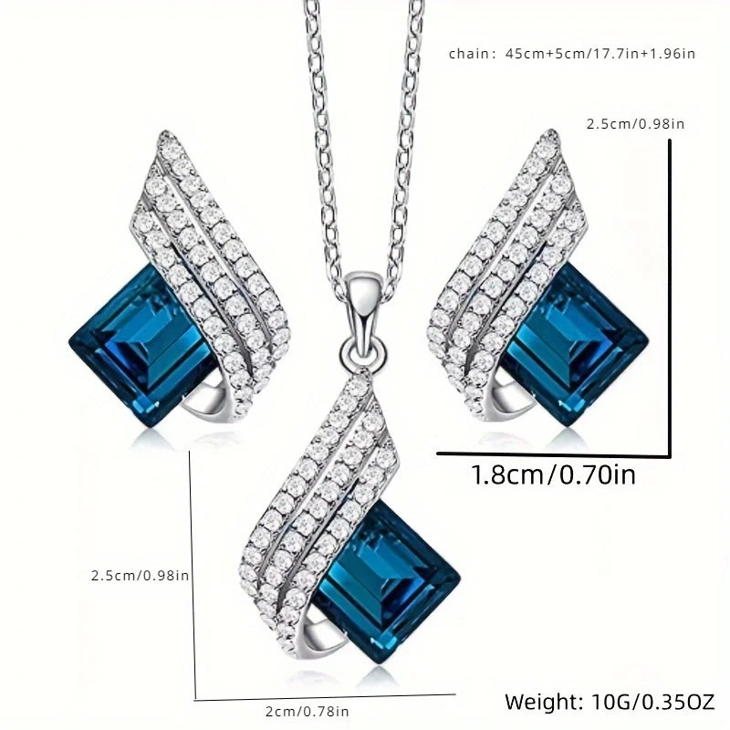 3pcs/set Necklace Earrings