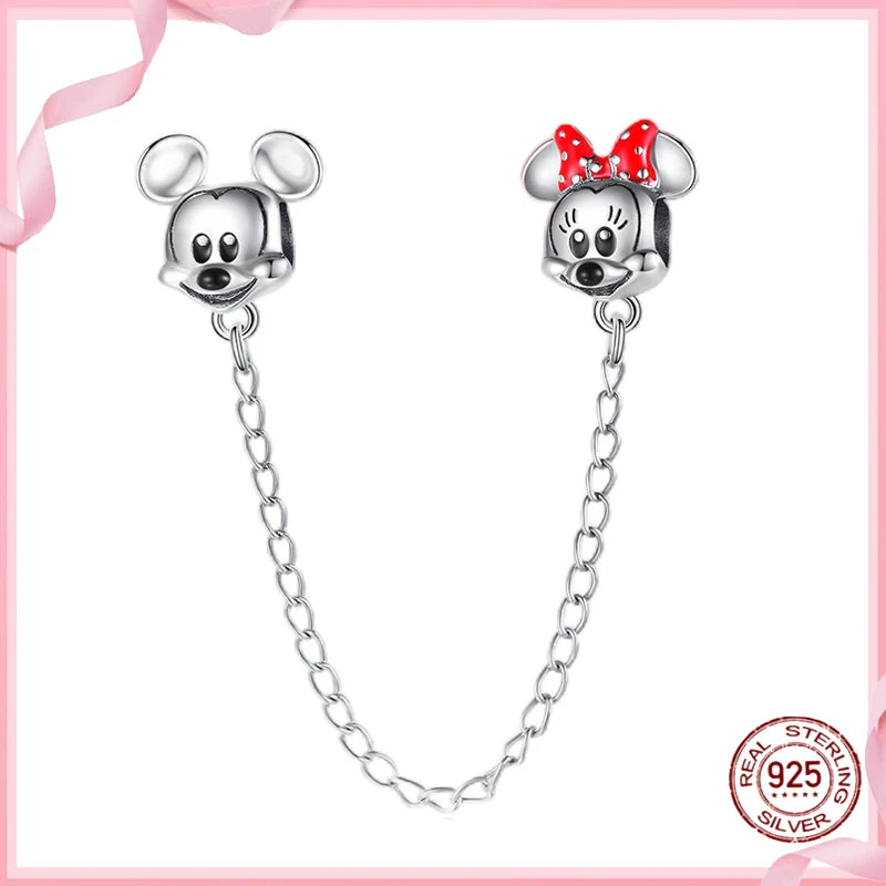 DISNEY HEROCROSS Alliance Mickey Mouse Minnie Plata De Ley 925 Silver Charms Beads Fit Pandora 925 Bracelets Jewelry DIY Gifts