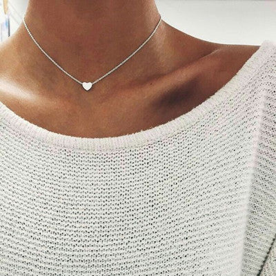 Simple Fashion Gold Color Love Necklaces