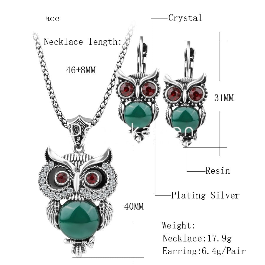 Creative Owl Sets Necklaces Earrings