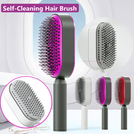 Self Cleaning Hair Brush One-key Cleaning Hair Loss Airbag Massage Scalp Comb