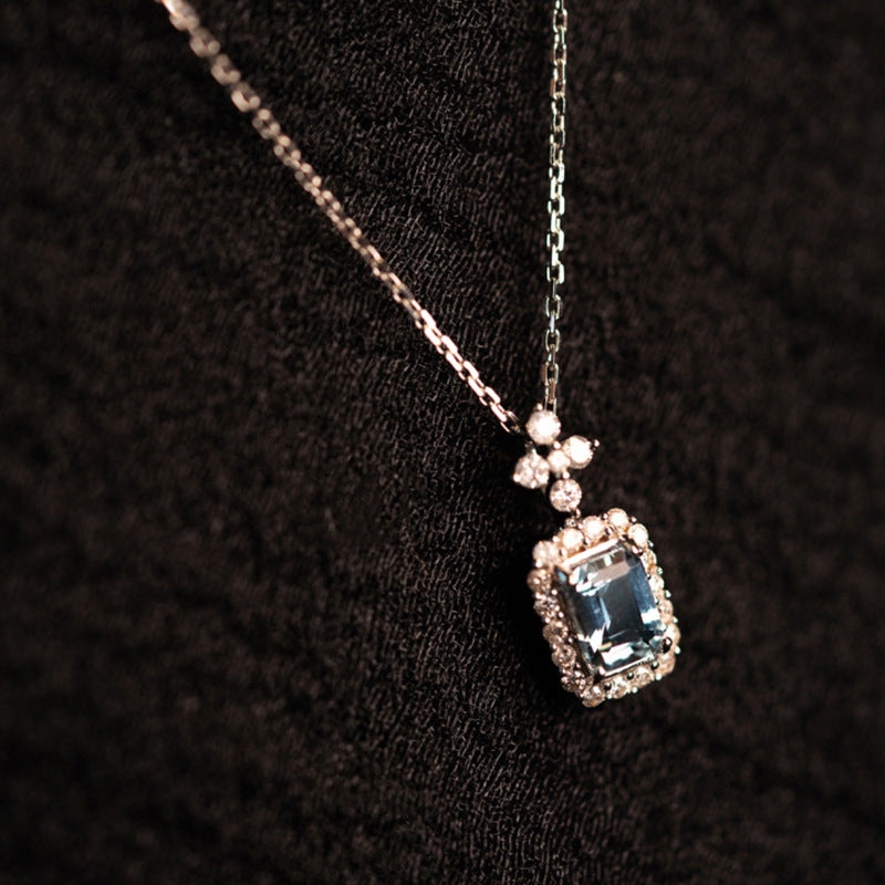 French Style Aquamarine Necklace