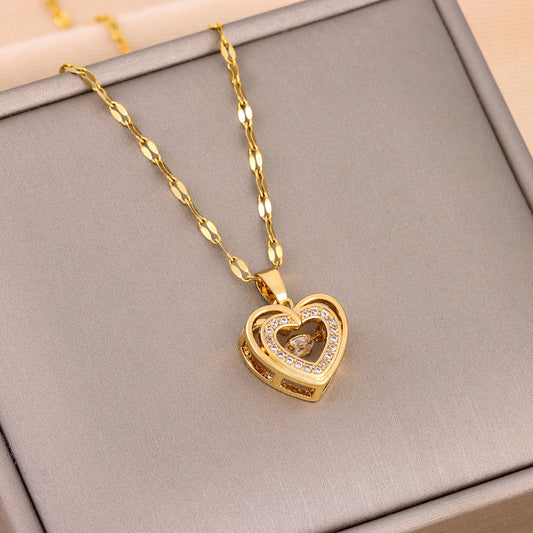 Smart Love Pendant Titanium Steel Necklace