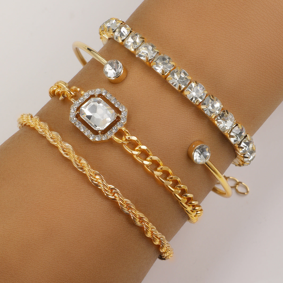 4 Pcs Crystal Bohemian Bracelet