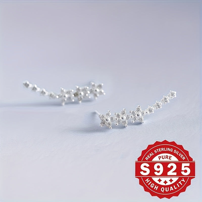 925 Sterling Silver Climber Earrings