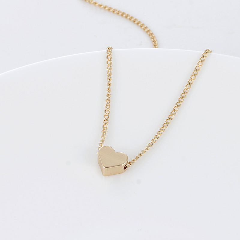 Simple Fashion Gold Color Love Necklaces