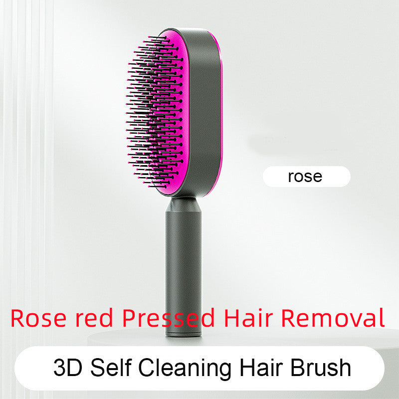 Self Cleaning Hair Brush One-key Cleaning Hair Loss Airbag Massage Scalp Comb